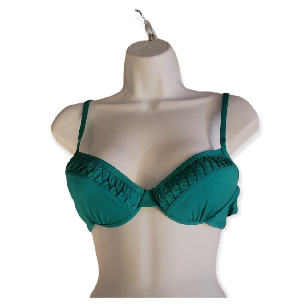 ⚠️3/$15 Apt 9 Women Sz LARGE Emerald Push Up Underwire Swim Bikini Top